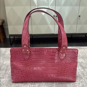 Kate Spade Pink Crocodile-Embossed Bag
